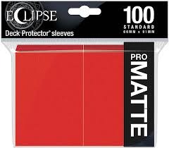 SLEEVES: MATTE ECLIPSE APPLE RED STANDARD DECK PROTECTOR (100CT)