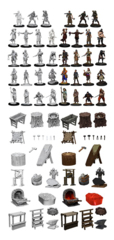 WIZKIDS DEEP CUTS  -  TOWNSPEOPLE AND ACCESSORIES