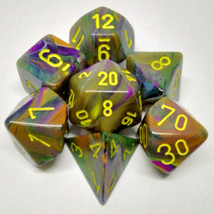 CHX27449 - Polyhedral 7-Die Set - FESTIVE RIO/YELLOW