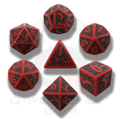 Red and Black- Skull 7pc. Set