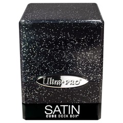 Satin Cube - Glitter Black