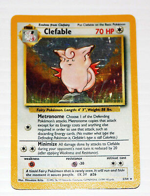 Clefable - 1/64 - Holo Rare - Unlimited Edition - Missing Set Symbol