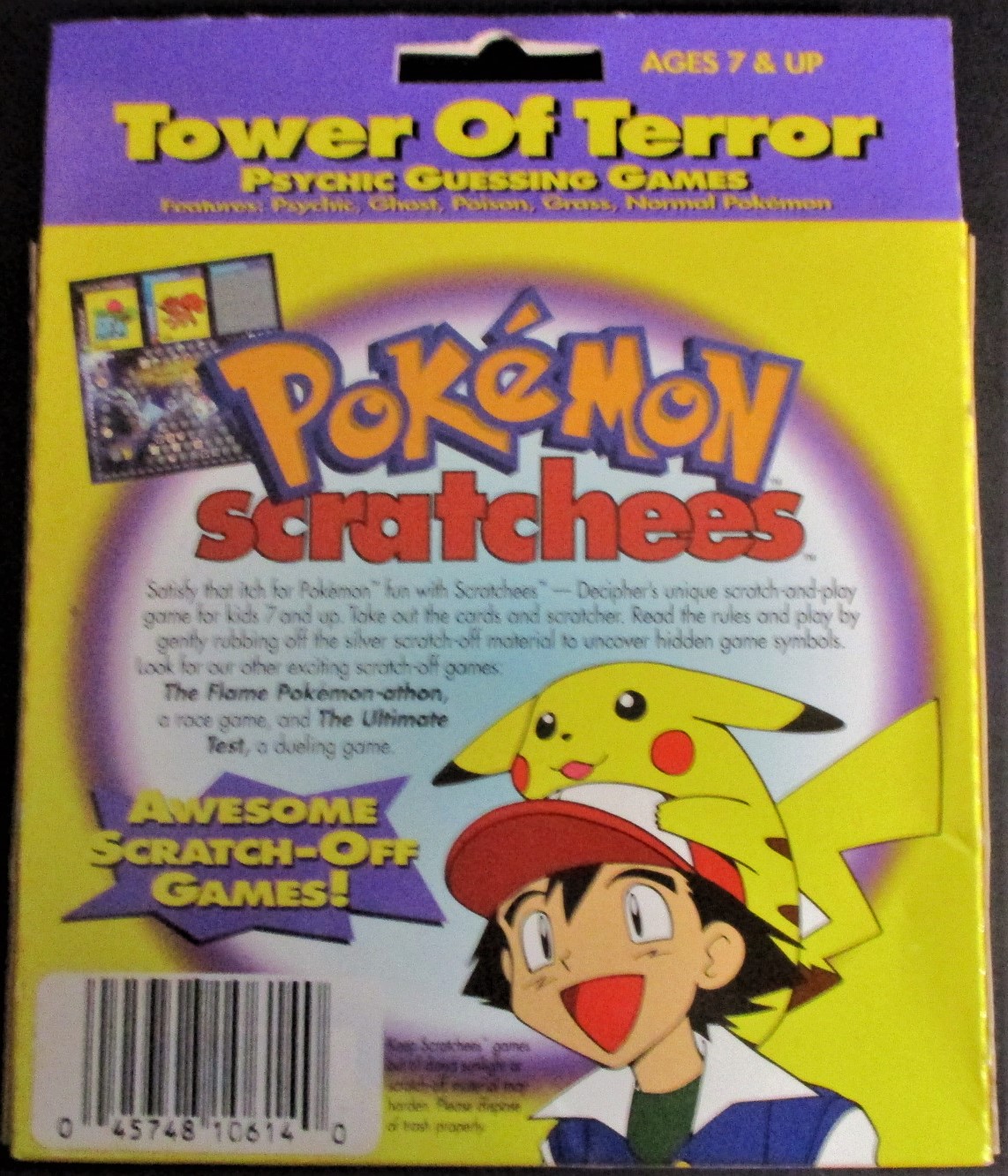 Pokemon Scratchees TOWER OF TERROR Game