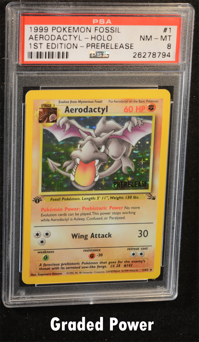 Aerodactyl PSA 8 Holo (8794) #1 Prerelease - Pokemon Graded Cards