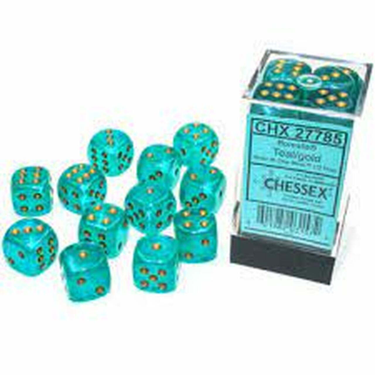 Chessex Teal/Gold D6 Dice