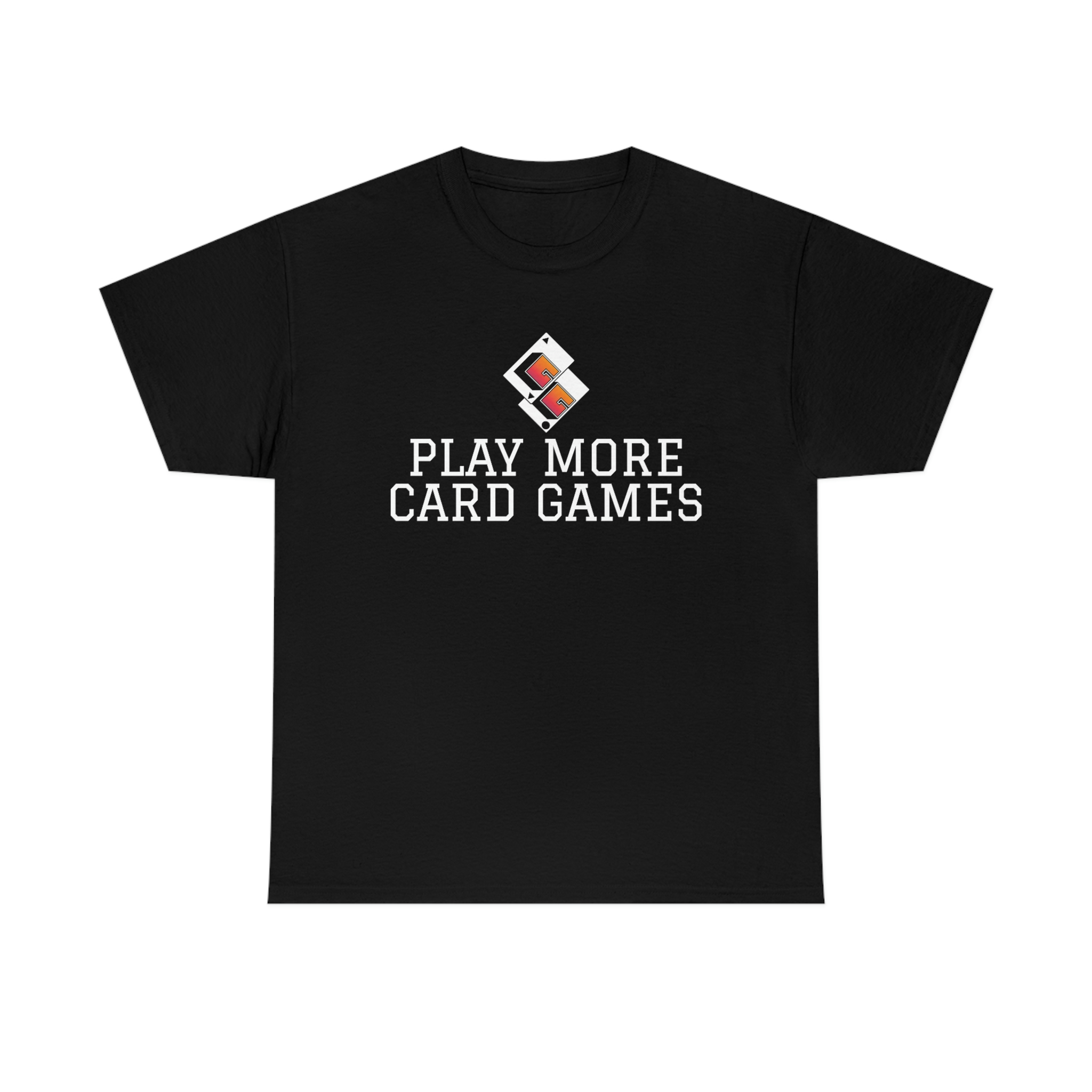 Play More Card Games Black T-Shirt