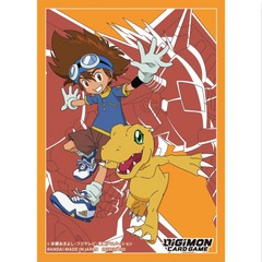 Digimon Card Game Official Sleeves - Digimon Tai Kamiya & Agumon Card Sleeves 2023 (60-Pack) - Bandai Card Sleeves
