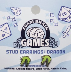 Stud Earrings: Dragon