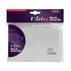 BCW Elite2 Deck Guards- Matte- White (100 ct.)