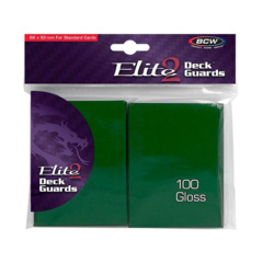 BCW Elite 2 Deck Guards- Glossy- Green (100 ct.)
