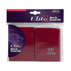 BCW Elite2 Deck Guards- Glossy- Red (100 ct.)