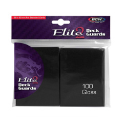 BCW Elite 2 Deck Guards- Glossy- Black (100 ct.)