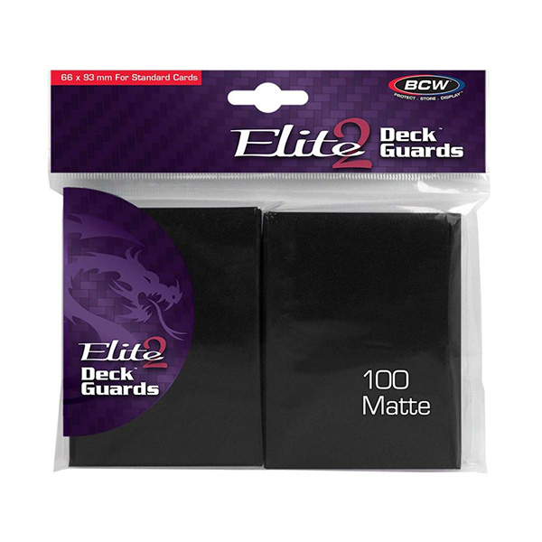 BCW Elite2 Deck Guards- Matte- Black (100 ct.)