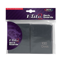 BCW Elite 2 Deck Guards- Glossy- Cool Grey (100 ct.)