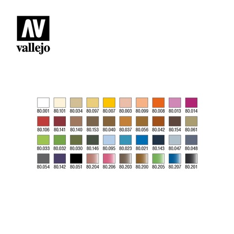 Wizkids Paints Case: Basic Starter (40 colors), 8ml