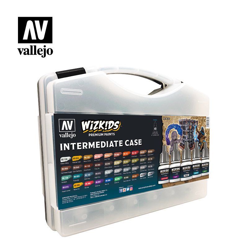 Wizkids Paints Case: Intermediate Case (40 colors), 8ml