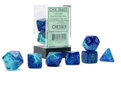 Chessex Dice Set: Gemini Luminary - Blue-Blue w/Light Blue - CHX26463