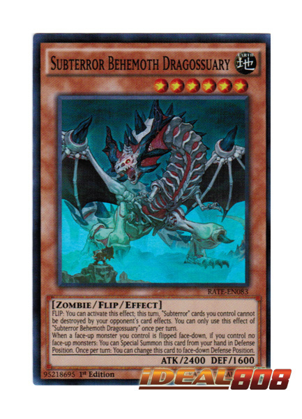 YUGIOH Subterror Behemoth Dragossuary RATE-EN083 Super Rare x 3 IN HAND!