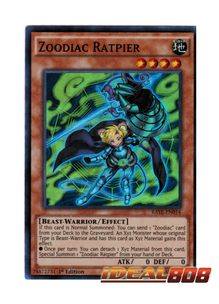 Zoodiac Ratpier Super Rare 1st Edition RATE-EN014 