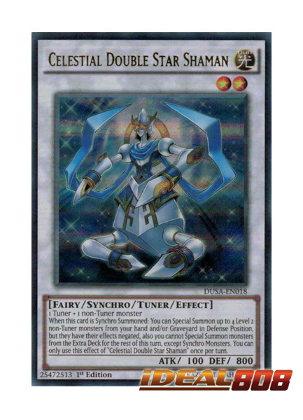 1st Edition Yugioh NM DUSA-EN018 Celestial Double Star Shaman Ultra Rare