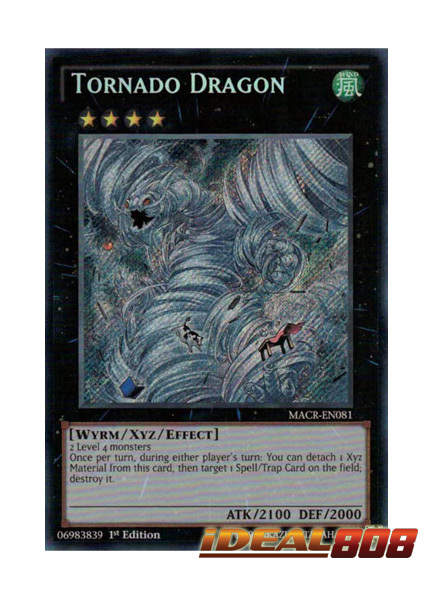 BLRR-EN084 Tornado Dragon Secret Rare 1st Edition Mint YuGiOh Card