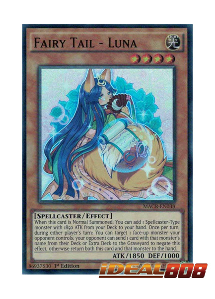 x3 Fairy Tail Luna MACR-EN038 Super Rare 1st Edition 