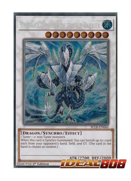 Dragon of the Ice Barrier BLLR-EN060 Secret Rare Trishula 