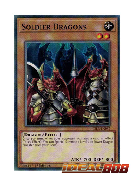 Details about   Soldier Dragons CIBR-EN032 Common Yu-Gi-Oh Card English 1st Edition New
