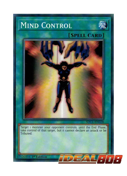 3X Brain Control YGLD 3X Mind Control SDCL-EN028 X 1 Common YUGIOH CARD 