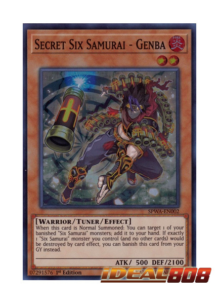 Genba  SPWA EN002 Super Rare 1st Edition Yugioh Secret Six Samurai