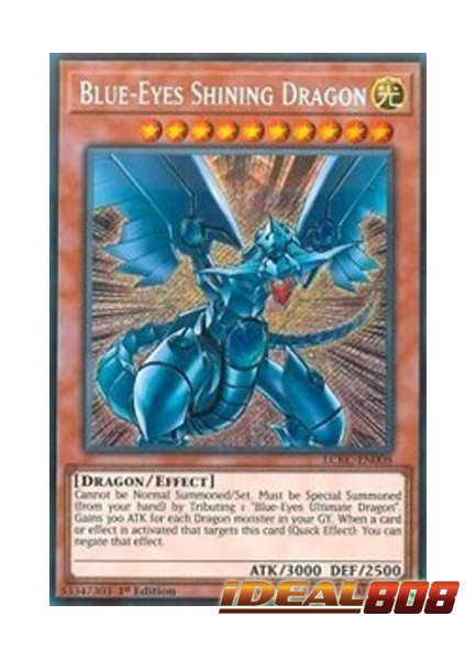 Secret Rare Blue-Eyes Shining Dragon 1st Edition LCKC-EN008 