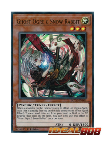 Yugioh Ghost Ogre /& Snow Rabbit DUDE-EN001 Ultra Rare 1st Edition  