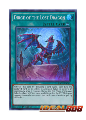 Dirge of the Lost Dragon DANE-EN063 - Super Rare 1st Edition 