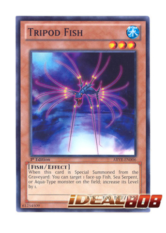 Tripod Fish ABYR-EN006 Common Yu-Gi-Oh Card 1st Edition New