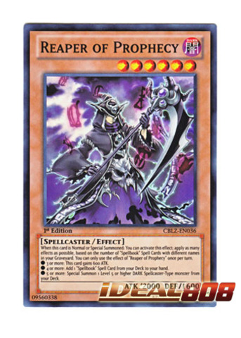 Reaper of Prophecy - CBLZ-EN036 - Super Rare - 1st Edition 