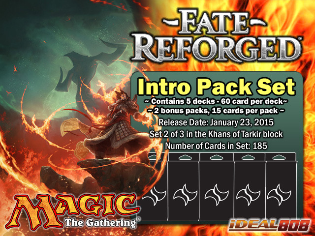 Magic The Gathering Fate Reforged Set of 5 Factory Sealed Intro Decks MTG 