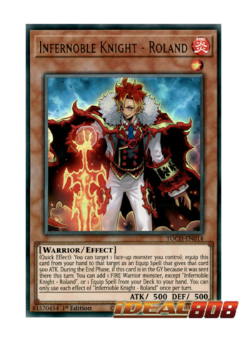 ROLAND TOCH-EN014 Ultra Rare 1st Edition NM 3 AVAIL Yugioh INFERNOBLE KNIGHT 
