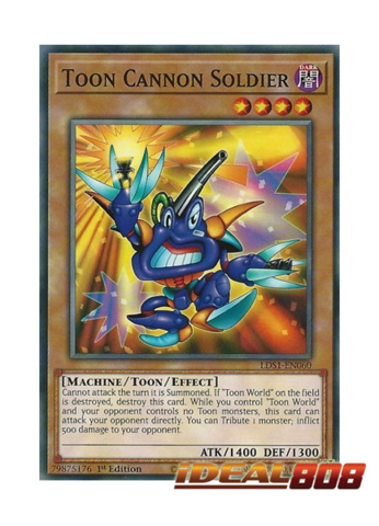 Toon Cannon Soldier X3 LDS1-EN060 Common 1st NM Yugioh