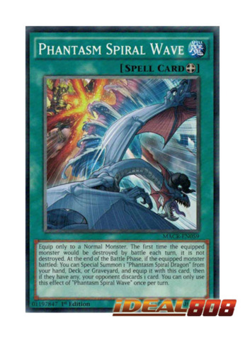 Phantasm Spiral Wave MACR-EN059 Yu-Gi-Oh Card Single/Playset 1st Edition New 