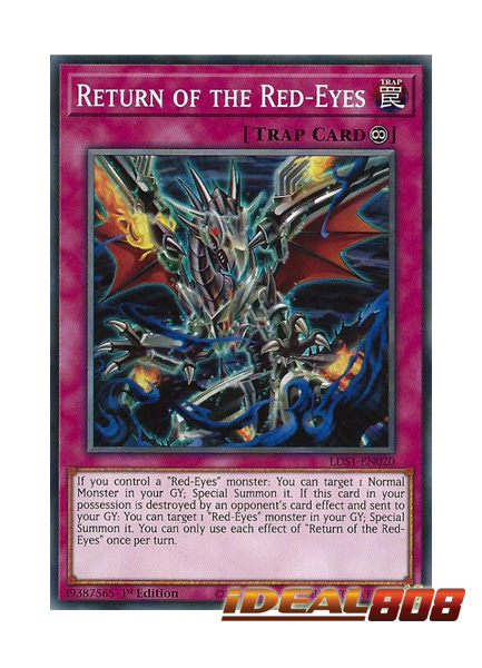 LDS1-EN020 Common 1st Edition NM//Mint 3x Return of the Red-Eyes YuGiOh