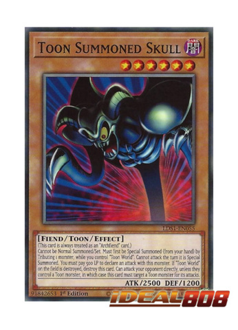 YuGiOh Toon Summoned Skull LDS1-EN055 1st Edition Common