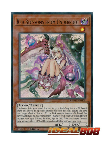 Red Blossoms from Underroot DUDE-EN006 Ultra Rare Yu-Gi-Oh Card 1st New