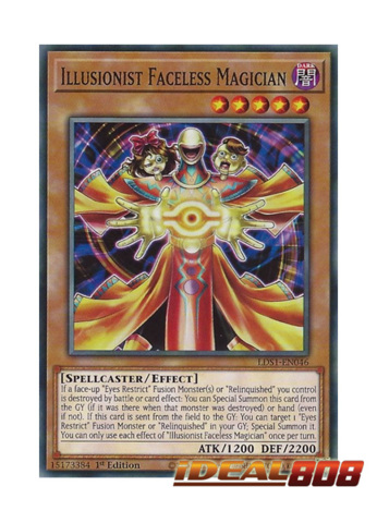 Illusionist Faceless Magician LED2-EN002 Yu-Gi-Oh Rare Card 1st Edition New