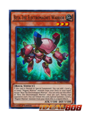 Alpha The Electromagnet Warrior SDMY-EN001 Super Rare 1st Ed NM Yugioh