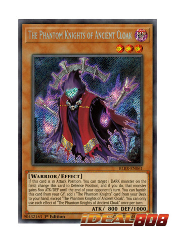 YuGiOh The Phantom Knights Of Ancient Cloak BLRR-EN061 Secret Rare 1st Card 