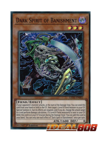 Super Rare 1st Edition Near Mint Yugioh Dark Spirit of Banishment LED5-EN002