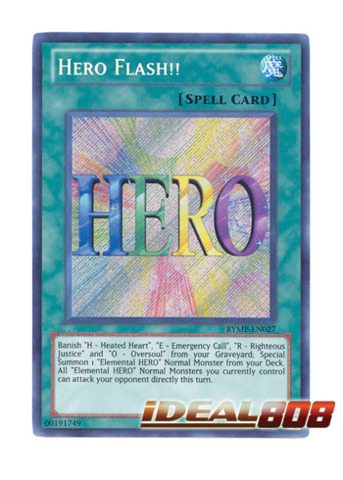 4x Hero Flash!! Secret Rare Unlimited New Ra Mega Pack Yugioh RYMP-EN027