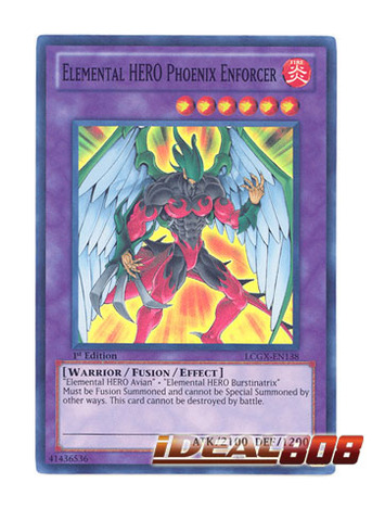 Elemental Hero Phoenix Enforcer Lcgx En138 Super Rare 1st