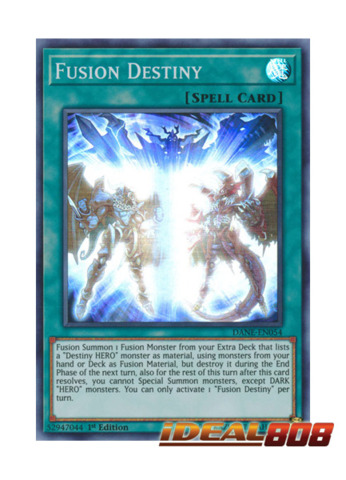 Yugioh Fusion Destiny DANE-EN054 Super Rare 1st Edition