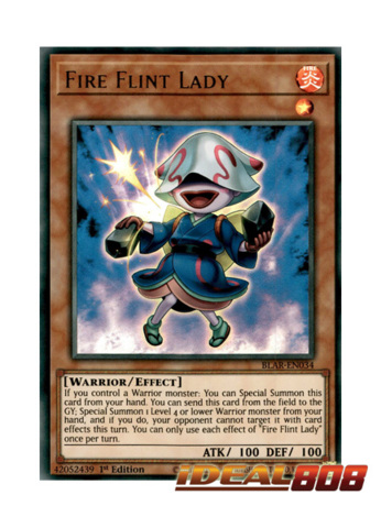 YuGiOh Fire Flint Lady BLAR-EN034 1st Edition Ultra Rare 